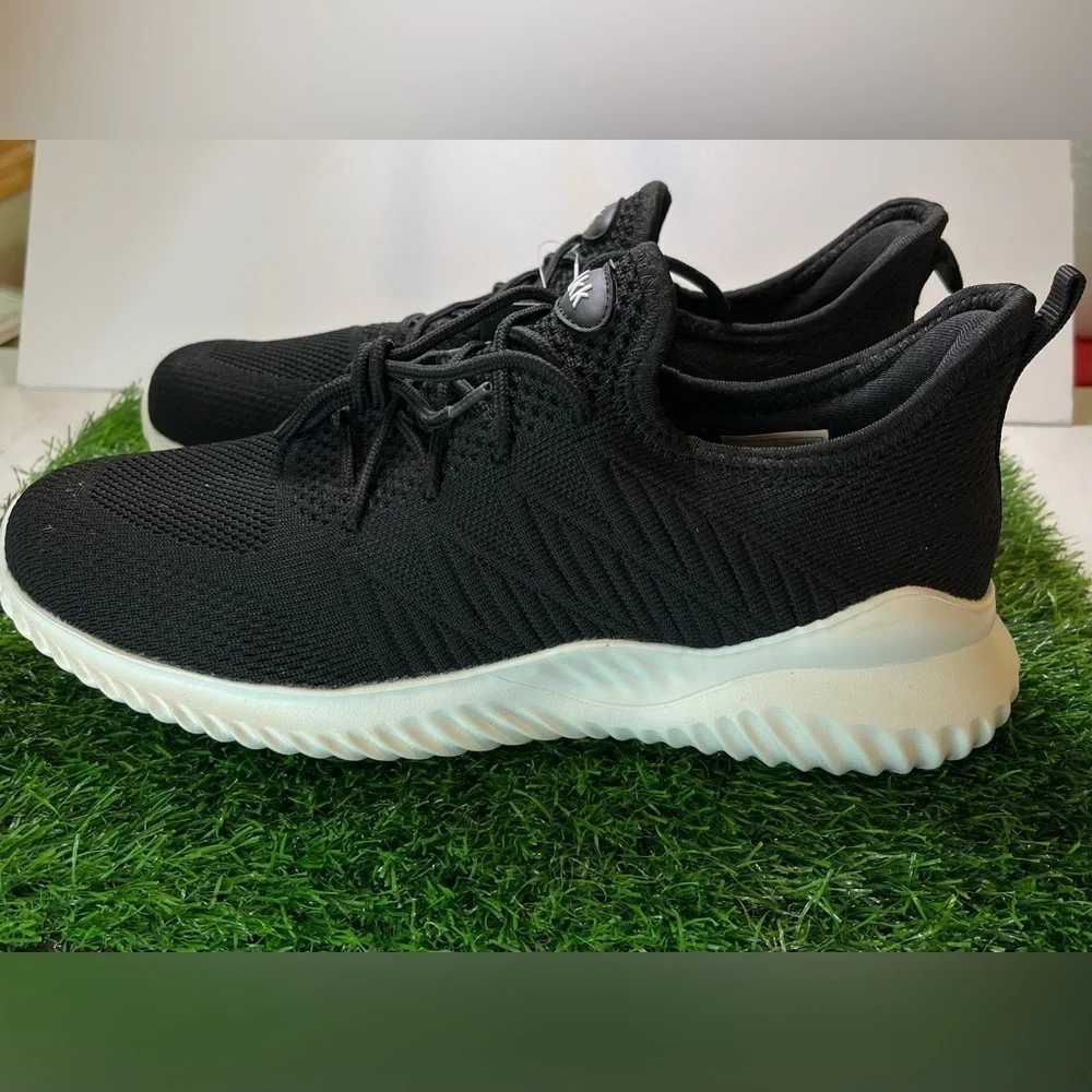 NWT Black AKK Women’s Walking Tennis Shoes-Slip On Memory Foam Lightweight